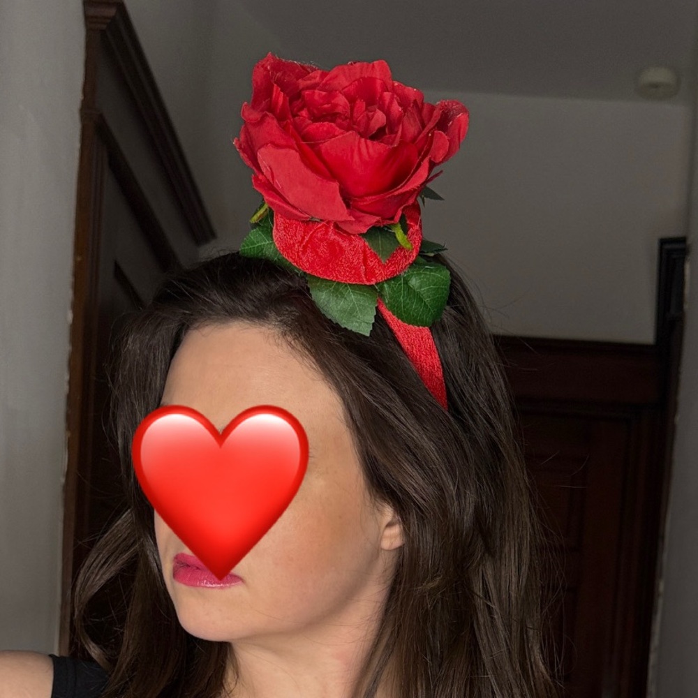 Handmade Floral Red Rose Headpiece Fascinator Flower Costume Hat Headband